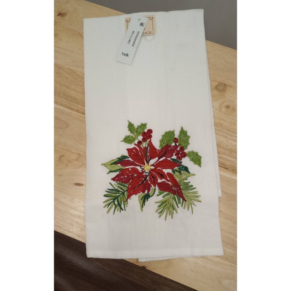 NWT embroidered Christmas towel